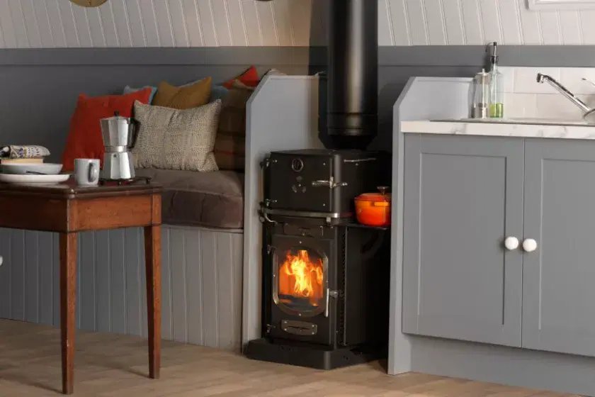 Marine Heating Solutions specialist boat heating installation in a narrowboat cabin, providing warmth and comfort for liveaboards.