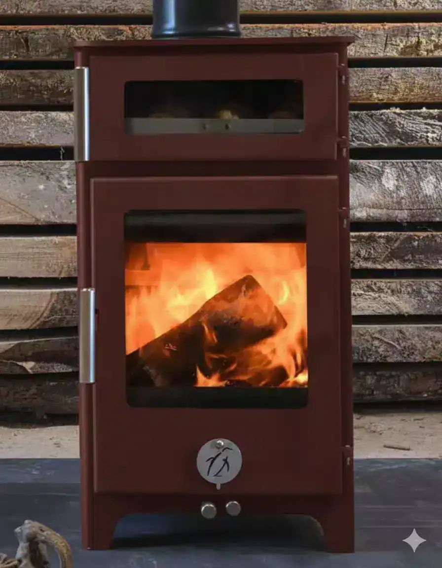 Hungry Penguin Boat Stove Colour Option - Charred Red