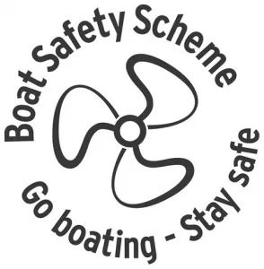 Official Boat Safety Scheme (BSS) logo for Marine Heating Solutions, authorized examiners for inland waterway safety certifications.