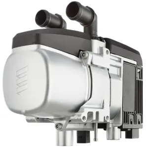 Close-up view of an Eberspacher Hydronic S3 D5 5kW diesel liquid heater unit for marine heating systems.