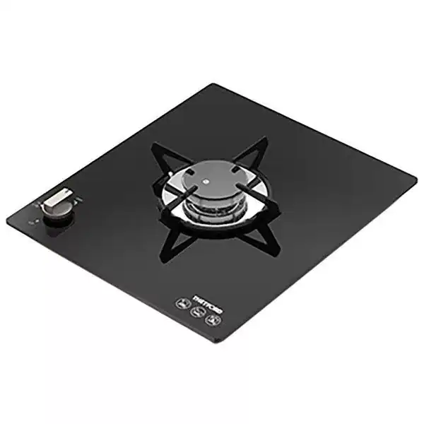 Thetford Topline 910 single burner LPG gas hob with a sleek black tempered glass finish for narrowboats and yachts.