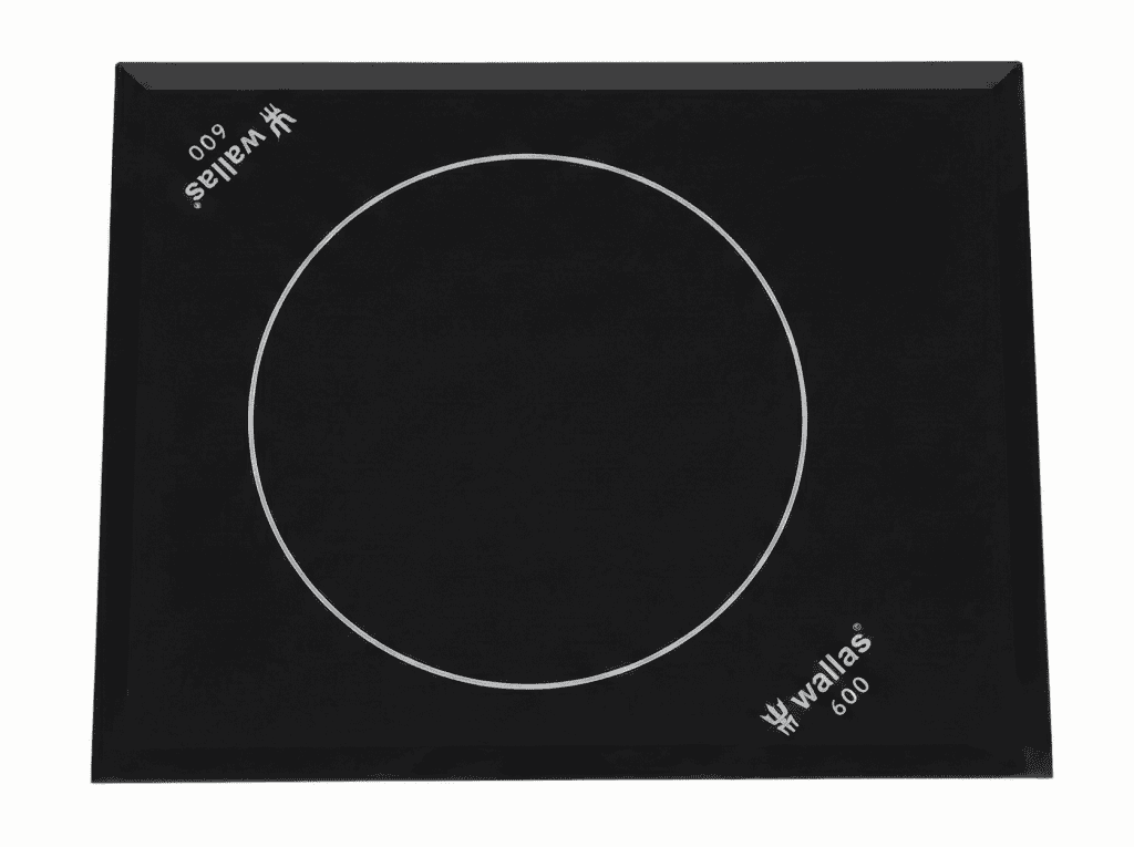 Wallas 600D ceramic diesel hob with a single high-performance burner, flush-mounted for a modern boat galley
