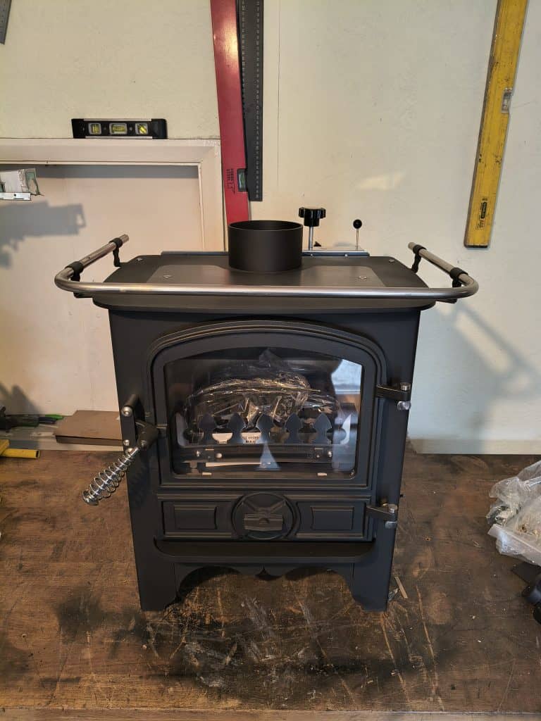 Bubble B1 Stove with Fiddle Rail and Coal Effect Kit