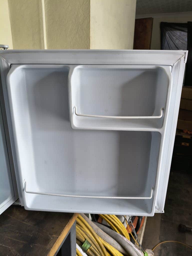 Inside door view of Shoreline SL-TT261 12V fridge door liner